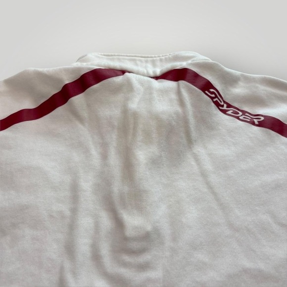 Spyder Pullover Mens Large White 1/4 Zip Long Sleeve Ski Base Layer Top Stretch - Picture 9 of 9